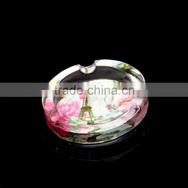 Round Shape Crystal Ashtray for Home Decoration