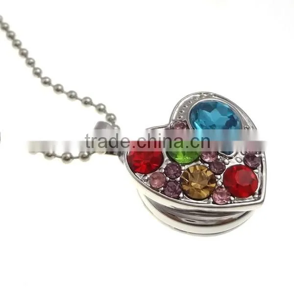 Heart-shaped Alloy Necklace Girlfriend, Snap Button Necklace for Girlfriend,Wife,Mom,Crystals Design Button Chain,Charm Pendant