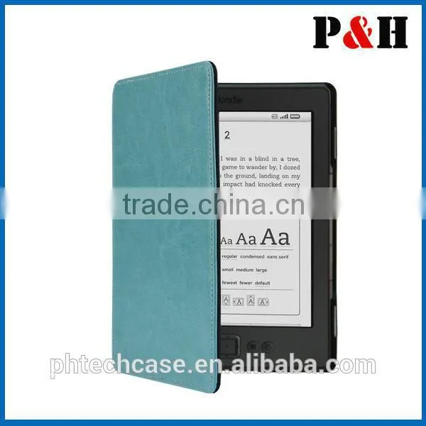 Leather Case Cover Wallet for Amazon Kindle 4, Lagging Leather Case, PU Leather Case photo-2