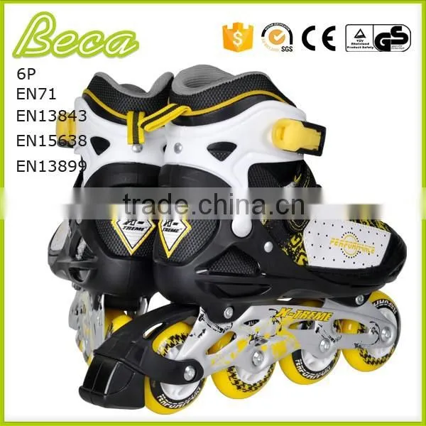 Wholesale Chrome Bearing Yellow Kids Roller Skate Shoes photo-4