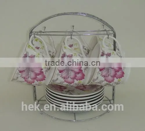Flower Decorate Ceramic Tea Cup and Saucer Set photo-2