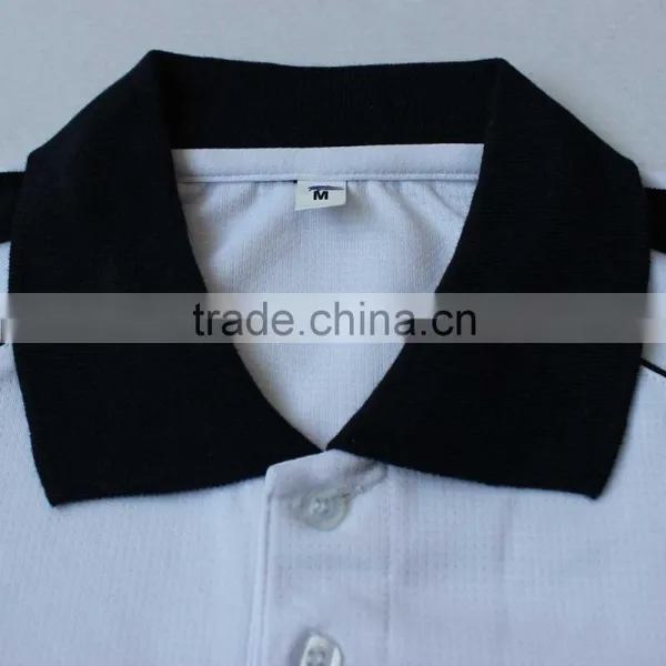 Sports Wear Fabric 100% Polyester White Fast Dry Polo Shirt Polo t Shirt China Factory photo-3