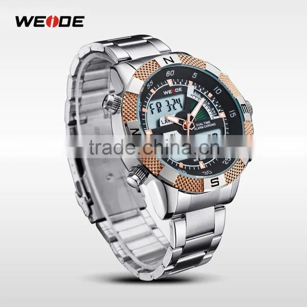 WH1104-7 WEIDE Smart Watch 2014 Design For Men Stainless Steel Watch Big Dial Mans Watch photo-3