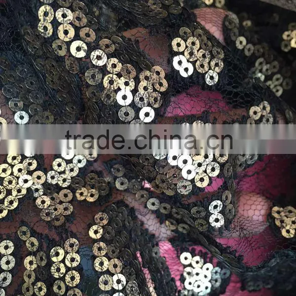 Embroidery Fabric or Gold Sequin or Silver Sequin Fabric photo-5