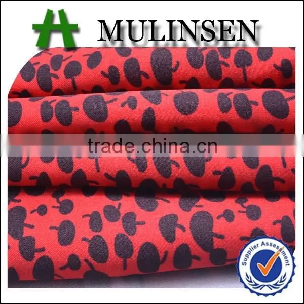 Mulinsen Textile Fabric Manufacturer Very Soft With Twist for Kids Fabric Print Satin
