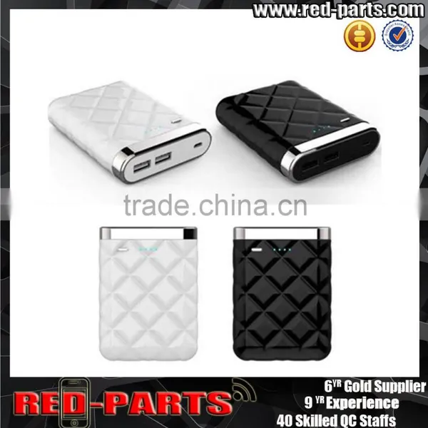 2015 New Arrival 10400mAh Portable Power Bank for Cell Phone With Ling Plaid Design