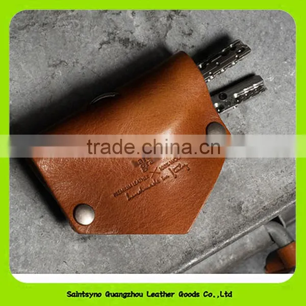 15616 Customized LOGO Promotional Gift Leather Key Ring Holder Wallets Man photo-3