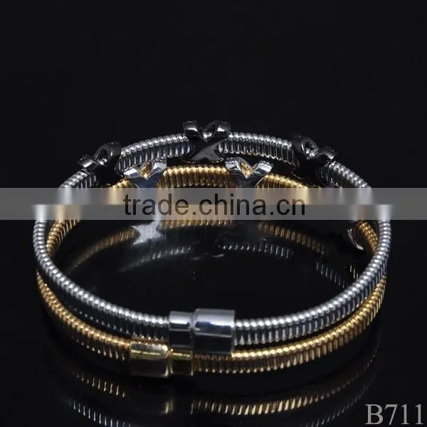 New Gold Magnetic Bracelet With Ruby Stone for Party photo-6