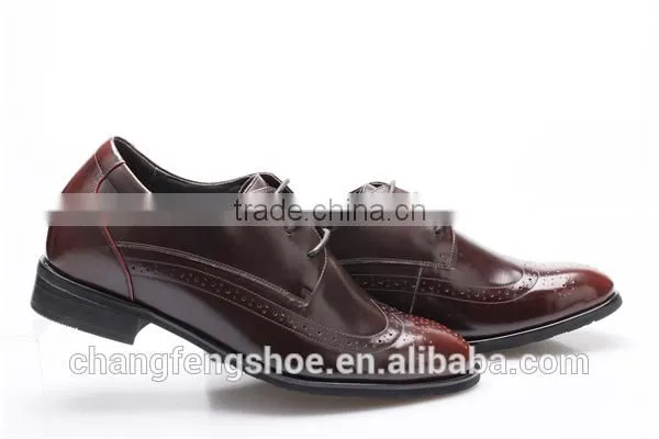 Patent Leather Men Shoes / Retro Brogue Carved Formal Dress Shoes photo-5