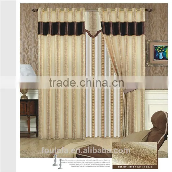 New Stripe Jacquard Window Curtain Fabric Yarn Dyed Jacquard Curtain Material Curtain Fabric photo-3