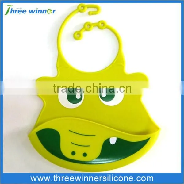 Eco-friendly Custom Cartoon Baby Bib Silicone Baby Bib photo-2