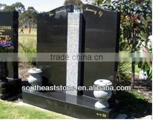 Shanxi Black Granite Gravestone Headstone
