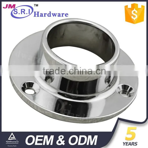 Round Shape Zinc Alloy Wardrobe Hanging Rail Bracket photo-2