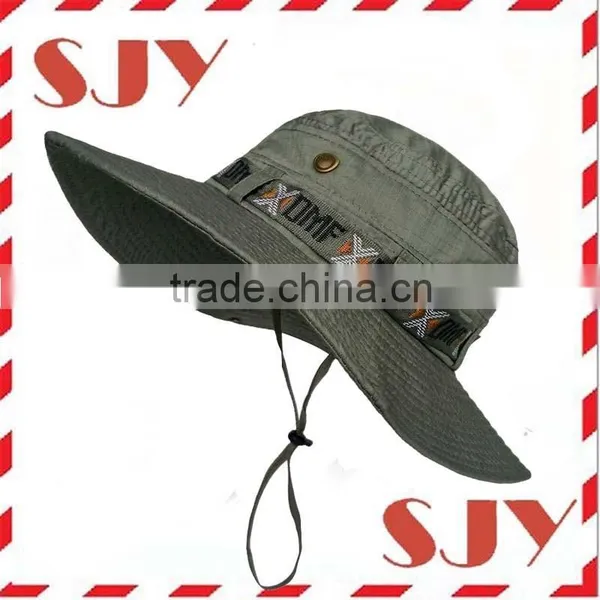 Outdoor Sportswear Fisherman Sun Hats Bucket Hat With Adjustable Pull String photo-2