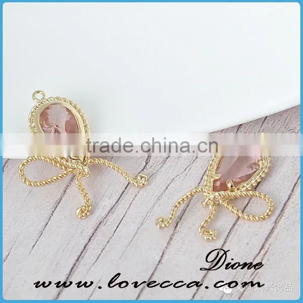 Water Drop Teardrop Shaped Pendant Earrings Teardrop Earrings With Colored Crystal Glass photo-4