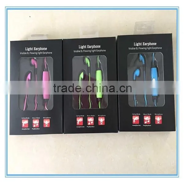 KPT EL WIRE FLASHING LIGHTING EARPHONE GLOWING EARPHONE HEADSET photo-5