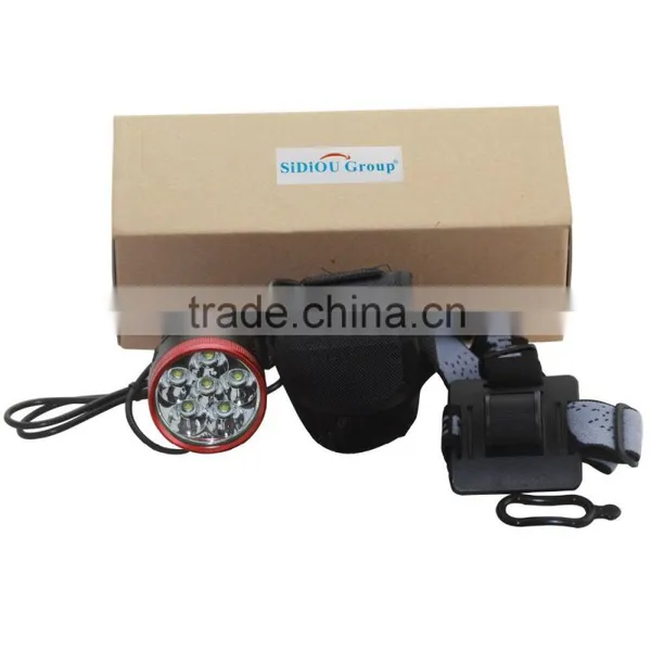 2 In 1 High Brightness 6 x XM-L T6 LED 3 Modes Bike Light Bicycle Front Lamp Headlight Headlamp + Battery Pack + Charger photo-6
