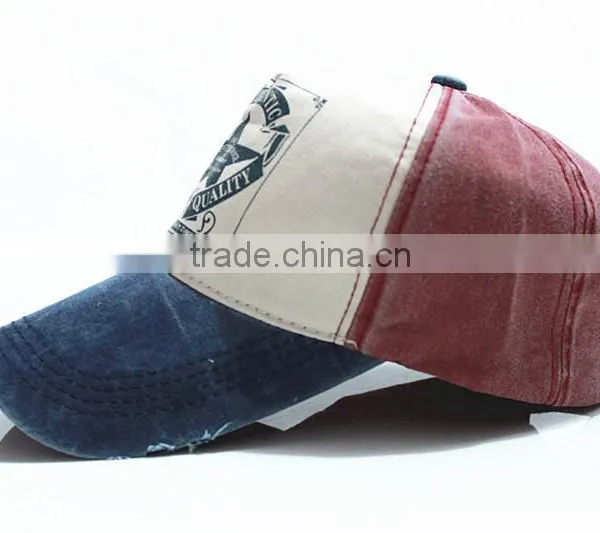 Distressed Vintage High Quality Embroidery Worn-out Baseball Cap photo-4