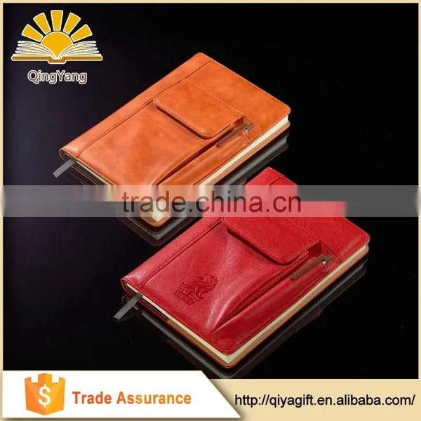 Fashion New Style Custom Leather Notebook With Pocket Durable Event Planner Hot Sale Diary