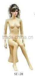 Female Sitting Mannequin in PP Plastic Material ,unbreakable