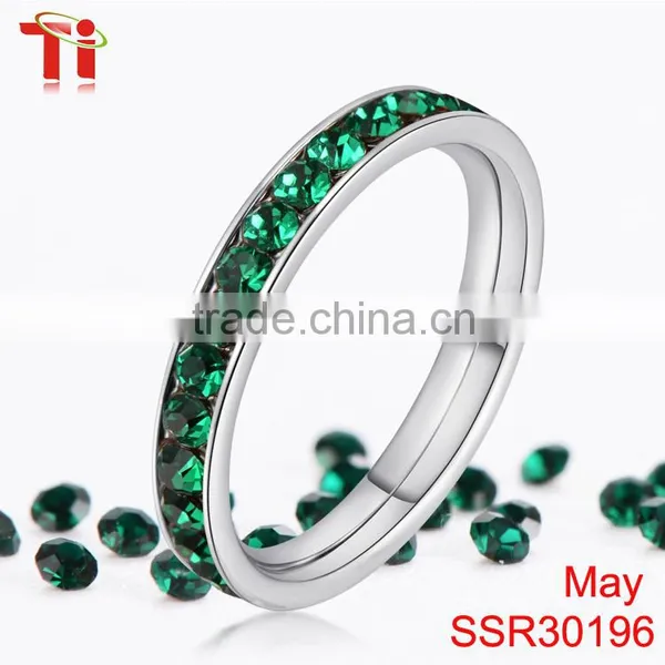 Mood Ring, Ring Women, Fashion Ring for May Birthday Stones Rings With Stainless Steel