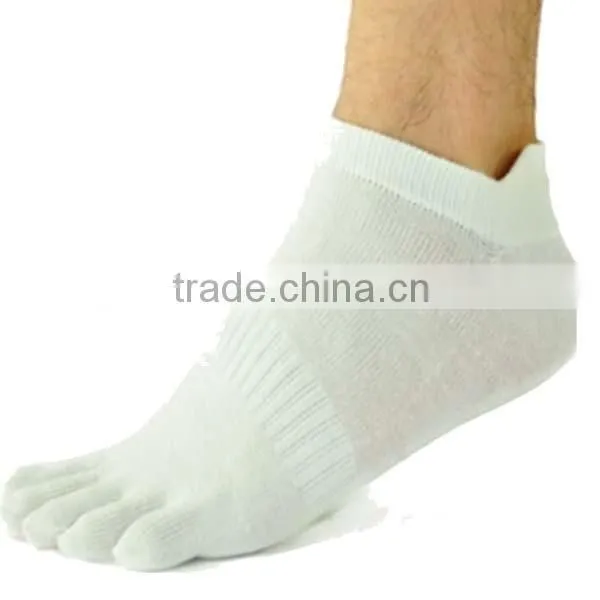 Hot Sale 5 Pairs New Young Men's Tube Socks Pure Cotton Sport Baseball Five Finger Socks Toe Socks Bulk photo-4