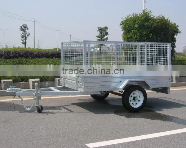 High Quality 8x5ft Heavy Duty Hot Dipped Galvanised Caged Box Trailer photo-2