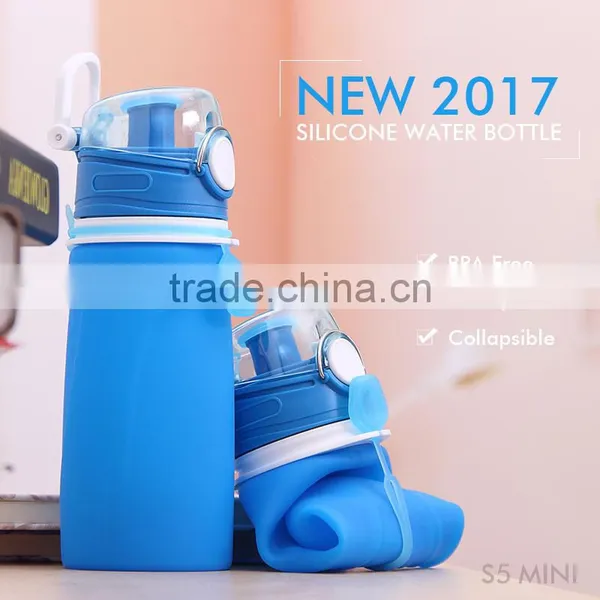 China Factory Promotion Sport Collapsible Foldable 550ml Soft Water Bottles photo-5