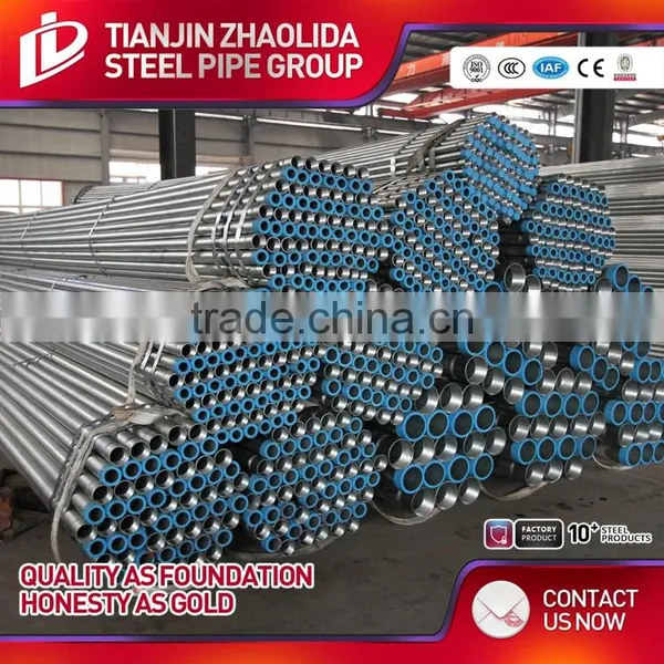 High Quality ASTM A106 GR A B ERW Hot Dipped & Pre Galvanized Steel Pipe & Tube From Tianjin Mill photo-3
