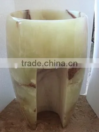 BEAUTIFUL BACKLIT ONYX PEDESTALS SINKS photo-6