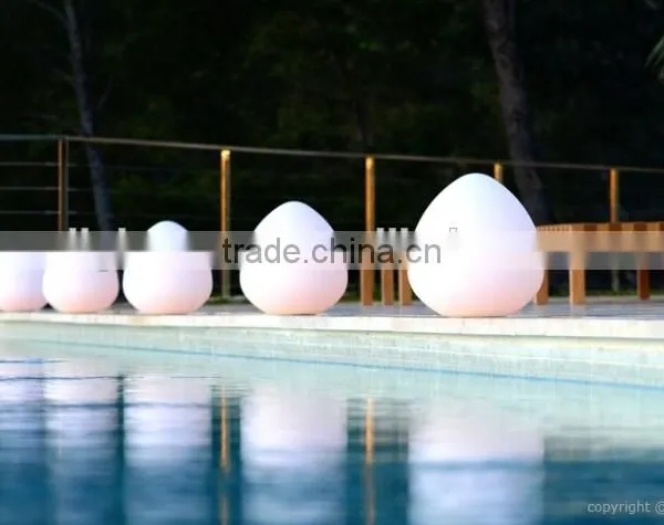 Egg Shape Wireless Induction Charge Water Floating IP68 LED Garden Light Ball With IR/RF/APP Remote Control photo-4