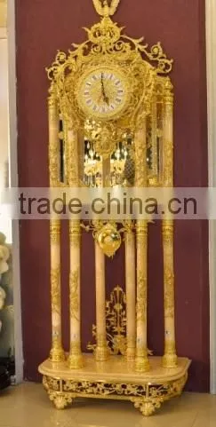 Magnificent French Louis XV Style Palace Standing Clock, Dore Bronze Antique Standing Clock photo-6