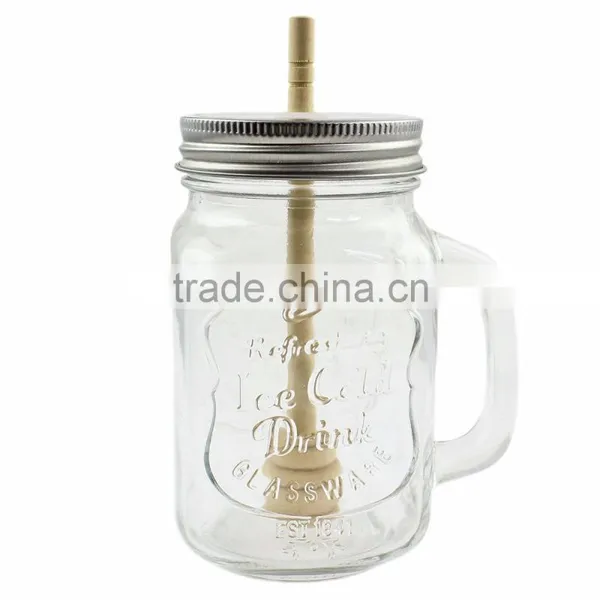Haonai Wholesale Glass Honey Mason Jar With Handle photo-6