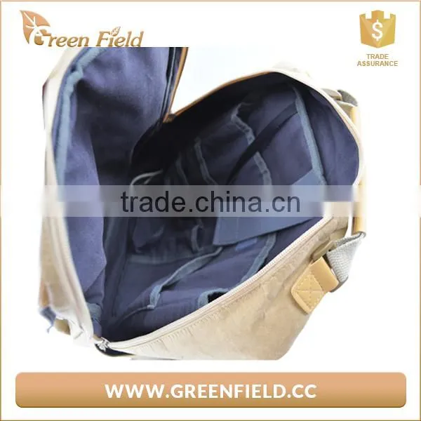 Washable Kraft Paper Comfortable Backpack Hot Sell Brown Kraft Paper High School Backpack photo-5