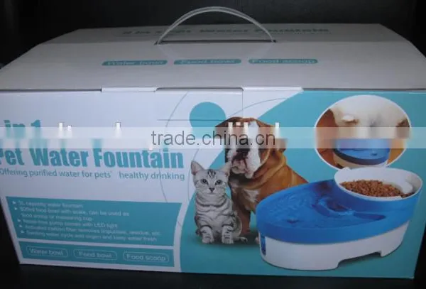 2017 New Hot Automatic Pet Waterer, 3 In 1 Pet Water Fountain Multi-functional LED Light Automatic Pet Bowl Feeder Waterer photo-6