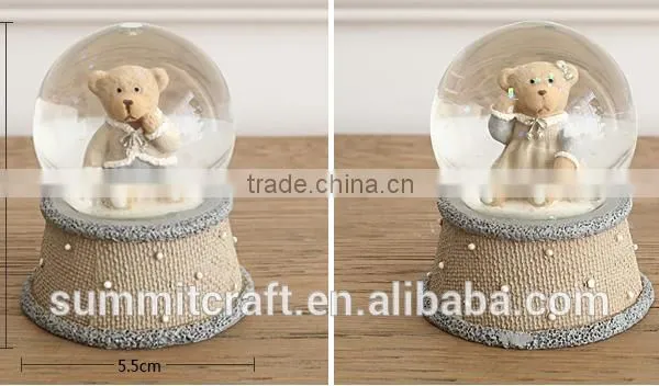 Funny Bear Resin Unique Glass Snow Globe photo-4