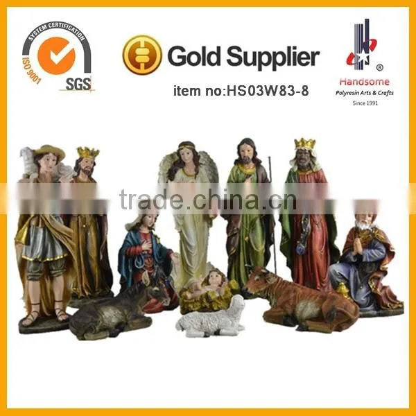 5 Inch Antique Resin Cartoon Nativity Sets for Christmas Decor photo-6