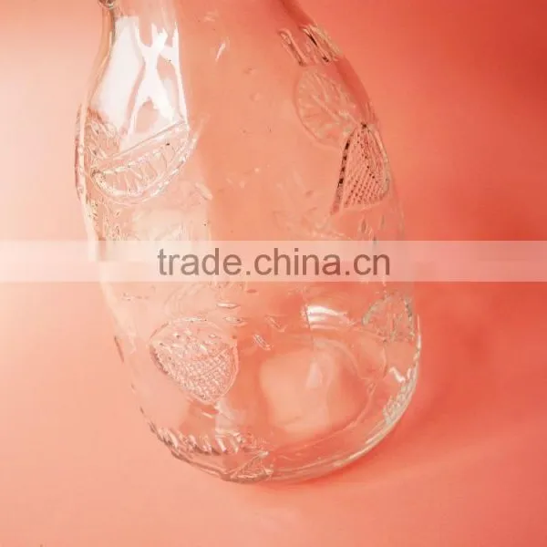 Lemonade Embossed Mango Juice Stemless Glass Tumbler Cup Drinking Set photo-5