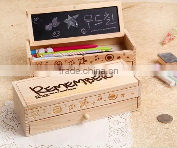 Big Capacity Children Double Drawer Pencil-box photo-5