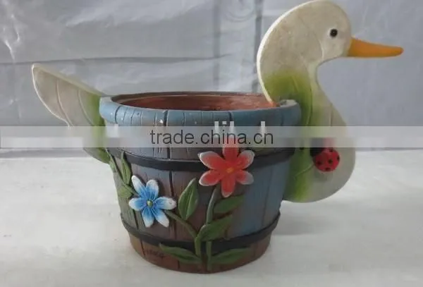 Colorful Garden Balcony Fiberglass Animal Shape Bonsai Pot photo-2