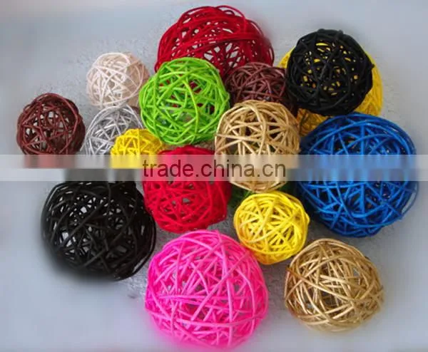 Colorful Rattan Ball/ Large Wicker Ball for Christmas Decoration. photo-6
