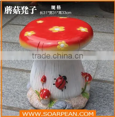 Garden/Kindergarten Furniture Set Fiberglass Mushroom Table Chairs photo-5