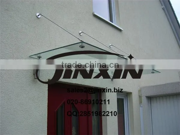 JINXIN Entrance Awning Cable Connector Stainless Steel Modern Glass Canopy photo-4