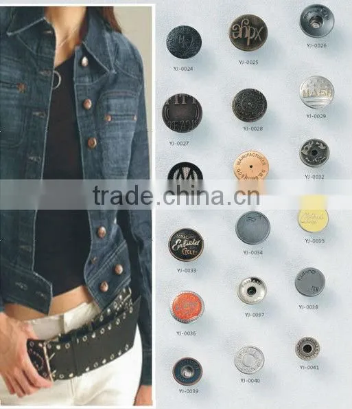 KMJ-2127series Classical Design Metal Jeans Snap Buttons,press Clothes Snap Buttons