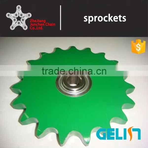 OEM Customized Hardened Teeth High Speed Roller Chain Ball Bearing Idler Sprocket photo-2