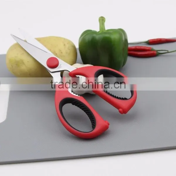 Stainless Steel Comfortable Red Handle Kitchen Shears photo-5