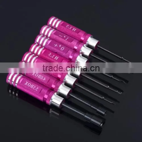 Screw Driver Set 7PCS Hex Key Set RC Helicopter Plane Car Screw Driver Tool Kit