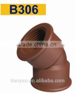 TY High Quality PP Threaded Pipes&fittings 45 DEGELBOW B Eco-friendly Cheap Price Full Size Factory Price List Discount photo-2