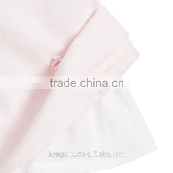 Fashion Baby Girl Dress Pink Cotton Jacquard Kids Dresses With Peplum HSD6988 photo-5