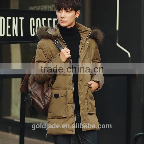 2016 Top Quality Wind Proof Mens Parka Winter Jacket With Fur Hood Parka Jackets Wholesale Blank photo-2